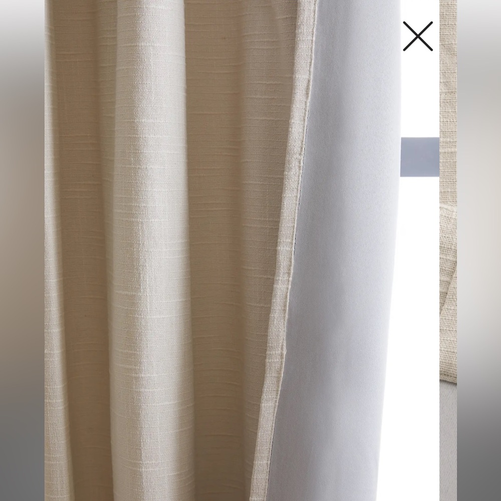 Quince Cotton Slub Room Darkening Curtains - Picture 3 of 9